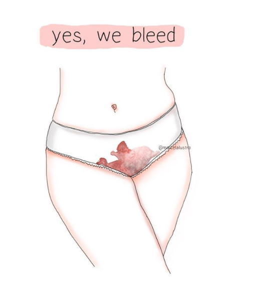 yes we bleed period products